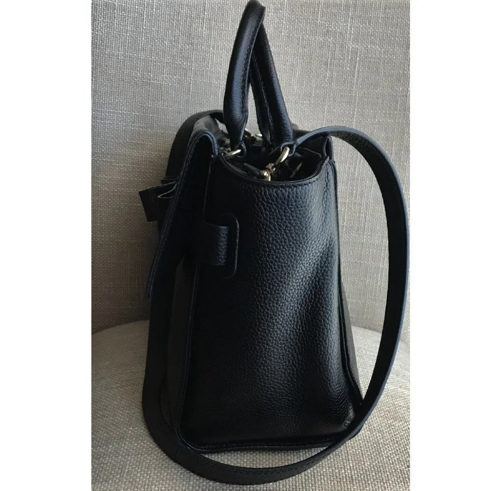 Kate Spade Black Leather Bow Satchel Shoulder Bag